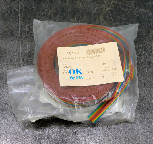 3M 3302/16 300SF Color Coded Flat Cable 28 AWG 18ft Length