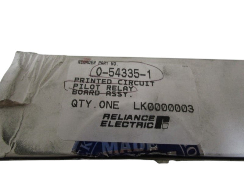 RELIANCE ELECTRIC PILOT RELAY BOARD ASSY. 0-54335-1  NSMP