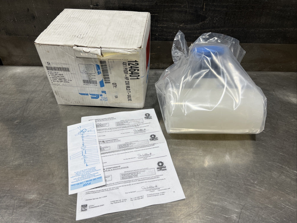 Agru T-Diaphragm Valve 35.343.1132.21  110/32 SDR21 MOP 10 Bar Nos Surplus