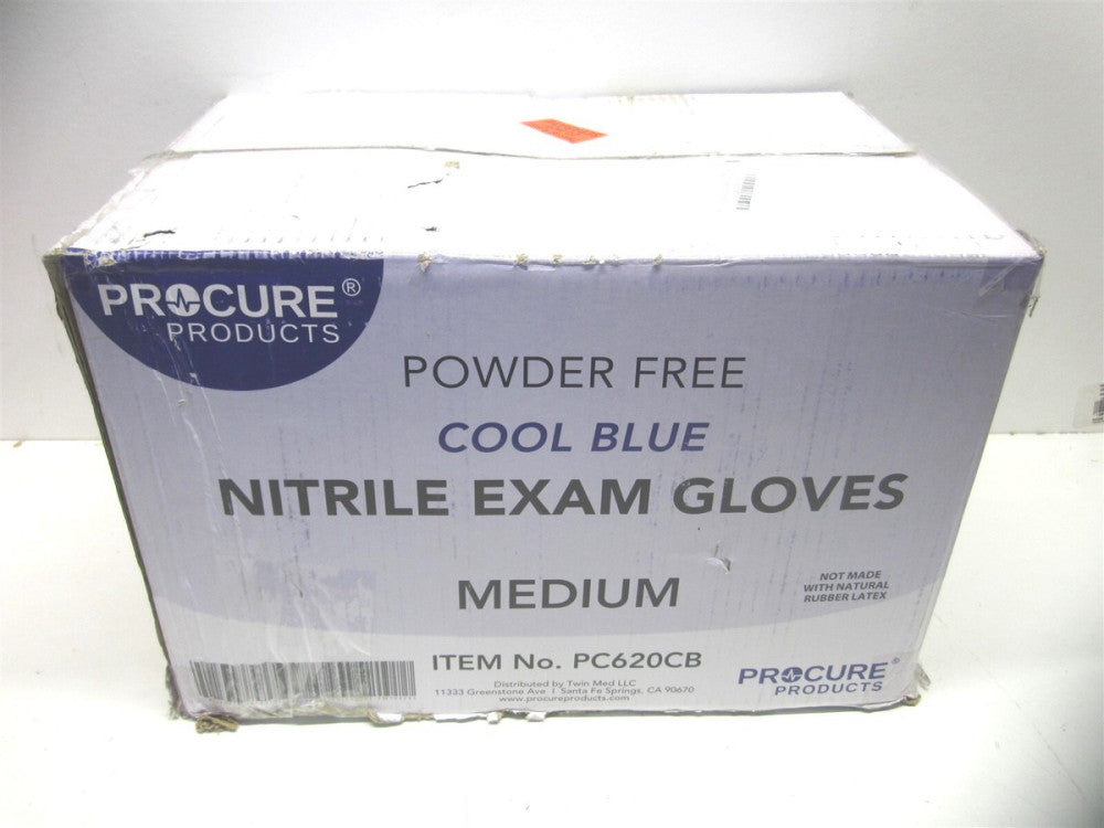 ProCure Medium Powder Free Latex Free Disposable Nitrile Gloves 200ct - Qty 10