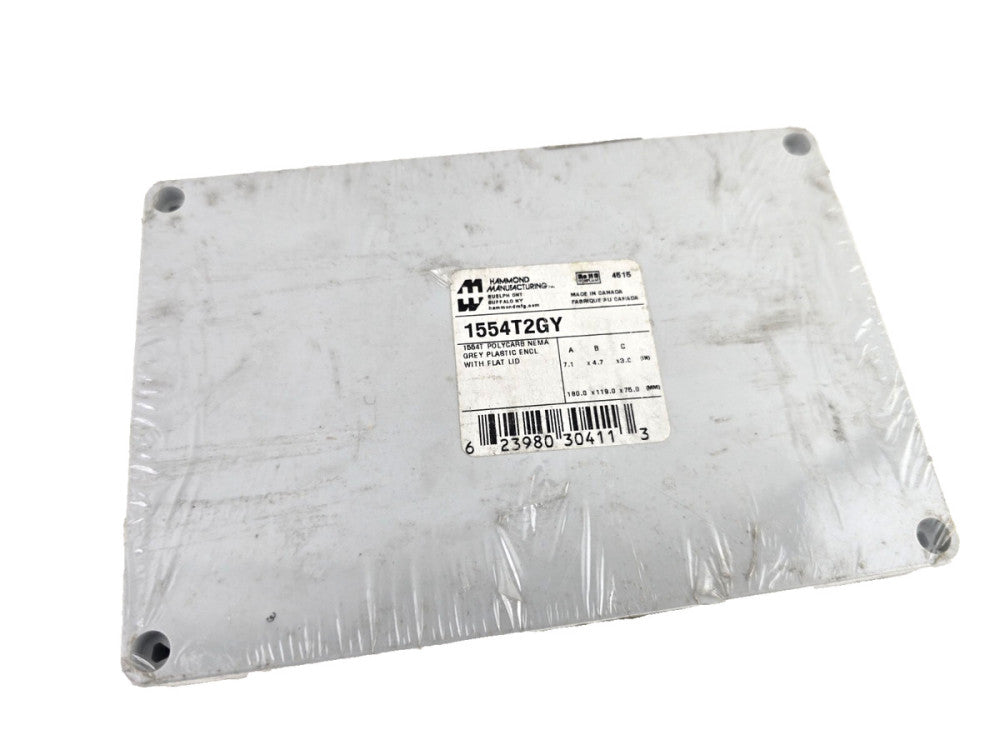 HAMMOND MFG 1554T2GY Enclosure Wallmount Polycarbonate UL945V Gray 7.1x4.