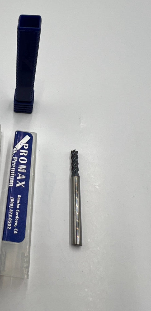 PROMAX 120-01014 5/32" Diam 4-Flute 40° Solid Carbide Chipbreake Stub Length