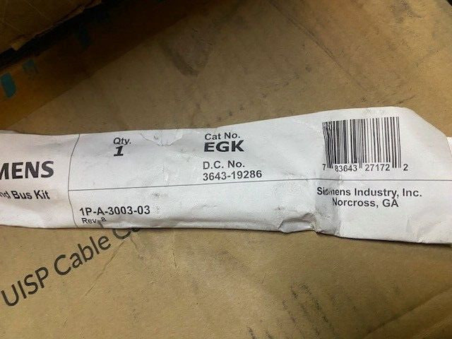 Siemens EGK Ground Bus Kit 3643-19286