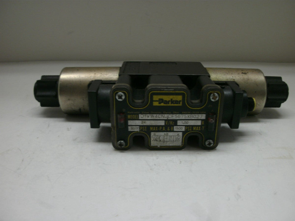 PARKER D1VW4CNJCF5675XB027 HYDRAULIC DIRECTIONAL CONTROL VALVE 24V 1A 5000 PSI 