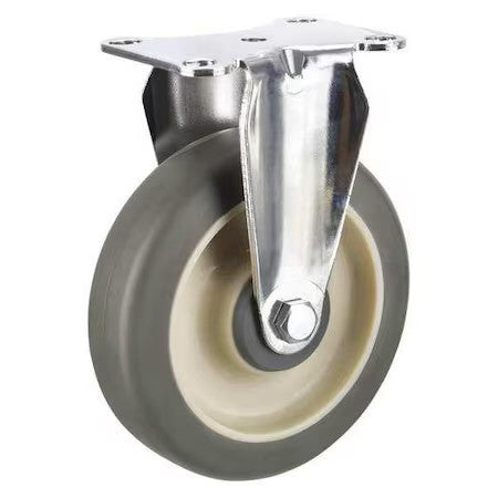 Zoro Select P12r-Rp050b-12-001 Rigid Plate Caster,Tpr,5 In.,300 Lb.