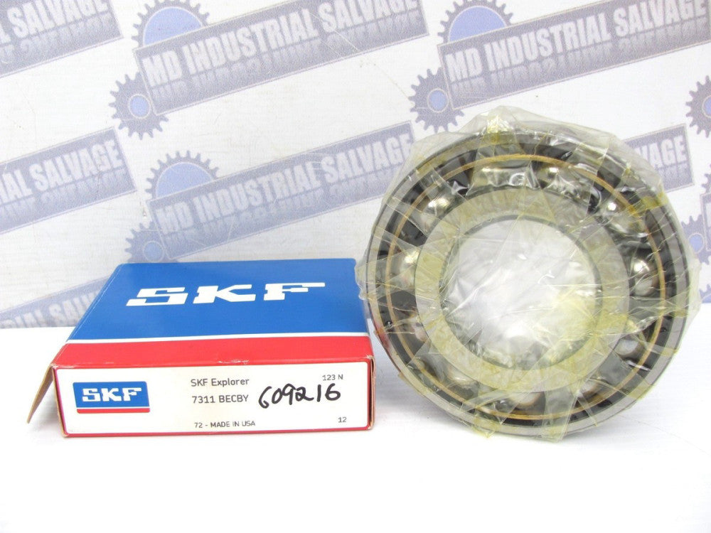 SKF - 7311 BECBY - C0 ANGULAR CONTACT BEARING 55mm ID x 120mm OD x 29mm W -(NEW)
