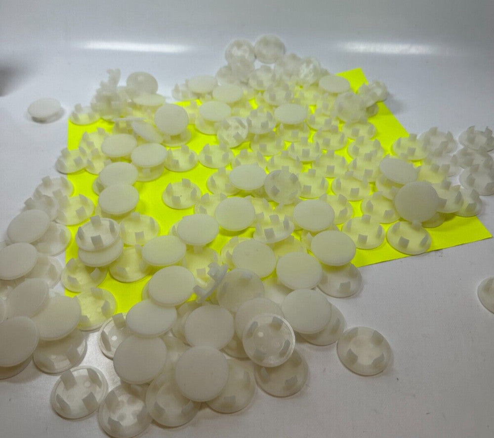 22mm id - Head od. 28mm Plastic Snap In Panel Plugs Off-white (Bag of 160+) NEW