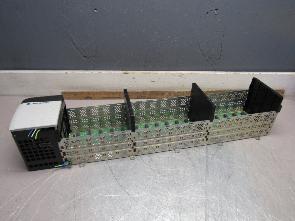 ALLEN BRADLEY 1756-A17 CONTROLLOGIX 17-SLOT RACK W/1756-PB72 POWER SUPPLY XLNT !