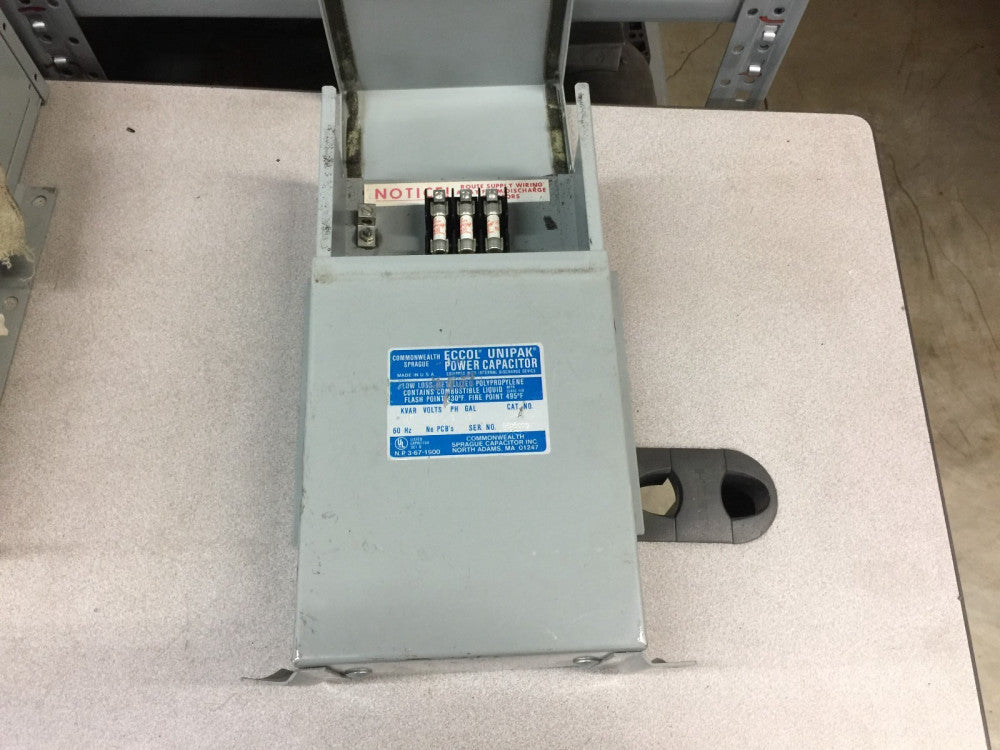 NEW NO BOX ECCOL UNIPAK 10KVAR 480V 3PH .31GAL POWER CAPACITOR 1043PMU