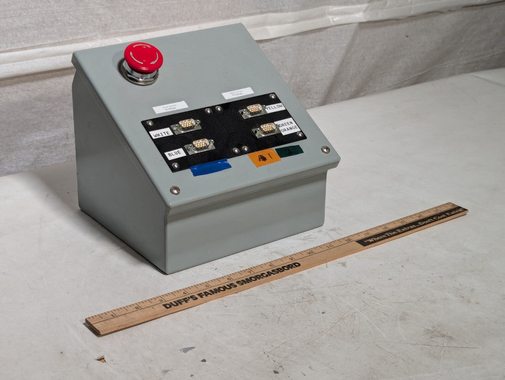 Customizable Pushbutton Control Panel Board with 4 Male DB9 Connectors