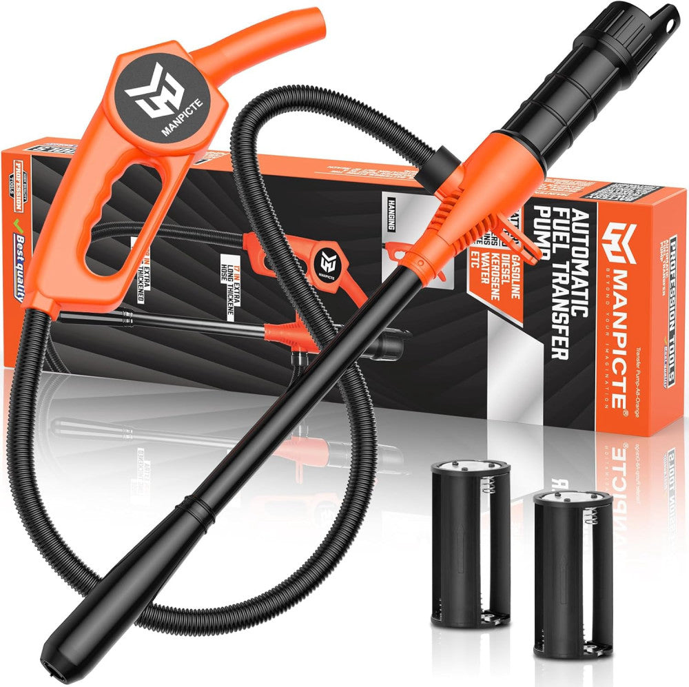 Portable Fuel Transfer Pump, Battery Powered Siphon Pump for Gasoline, Fuel, Gas