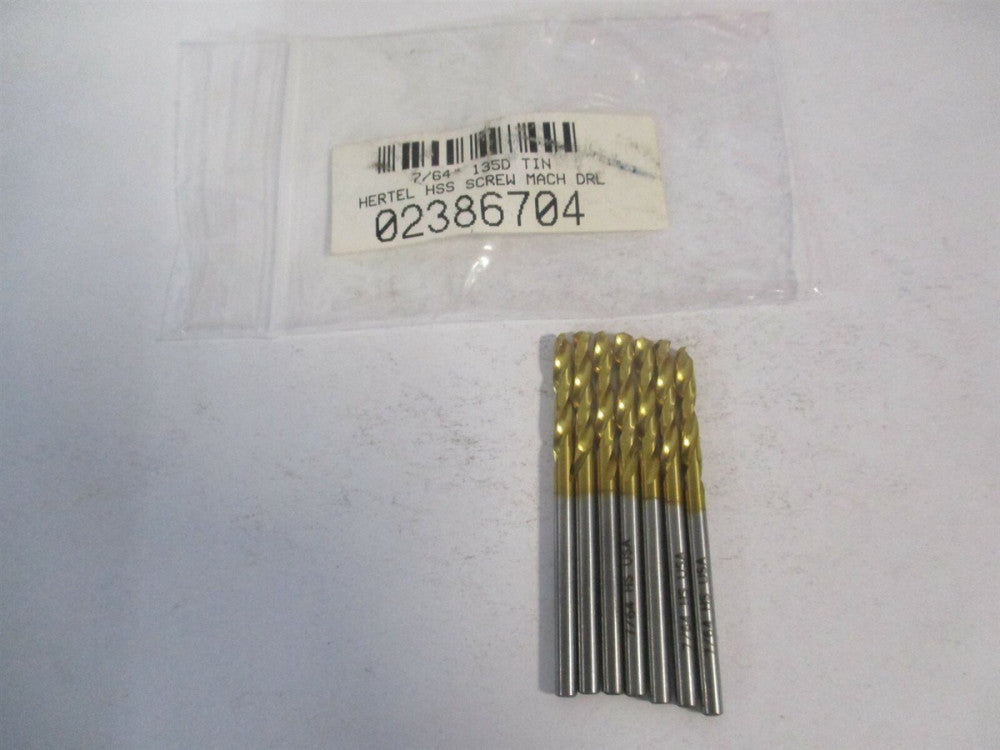 (2386704) 7/64" x 1-13/16" 135° HSS Spiral Screw Machine Drill Bit - Lot of 7