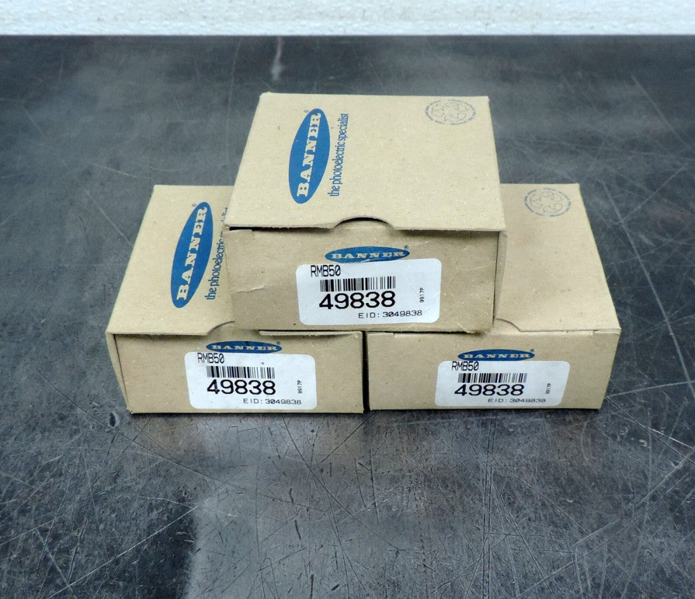 Banner RMB50 Mounting Bracket Kit 49838  14 Gauge 316 Stainless Steel  Lot of 3