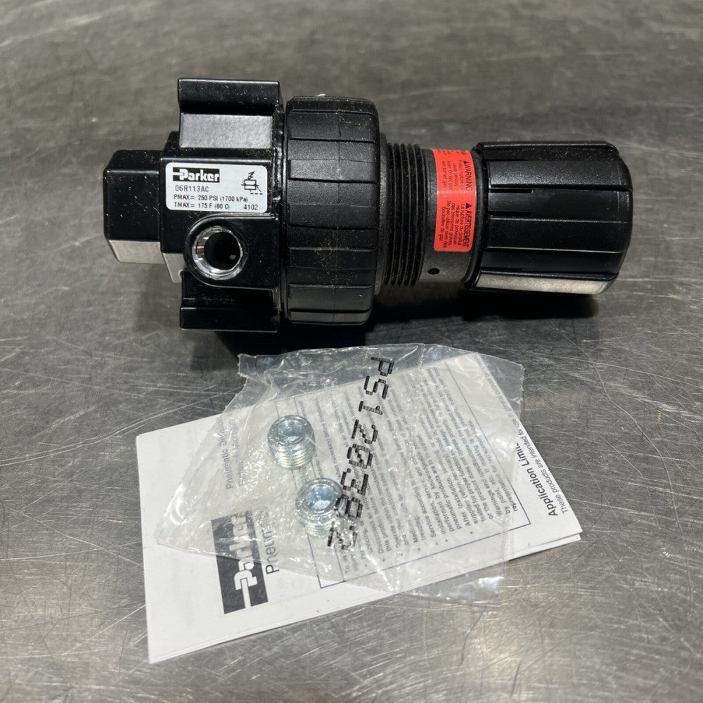 Parker 06R113AC Regulator 250 Psi 3705 Nos Surplus