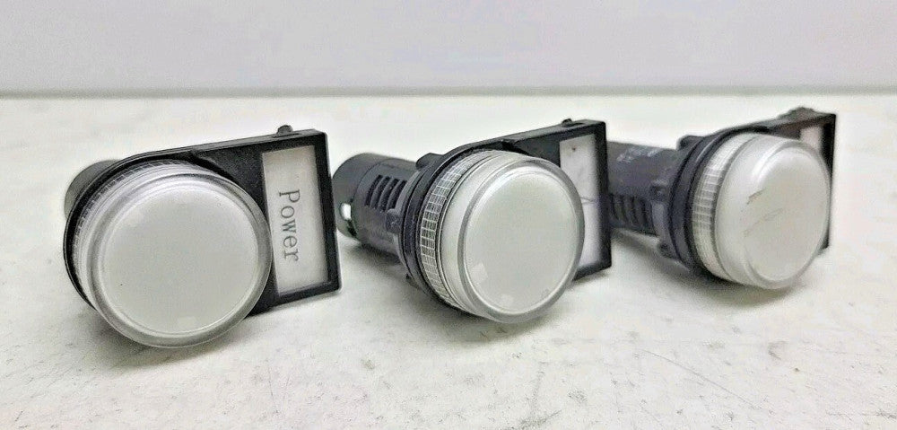 3 Pack Schneider XB2BVB1LC Monolithic Pilot Light Easy Harmony XB2 White 22mm