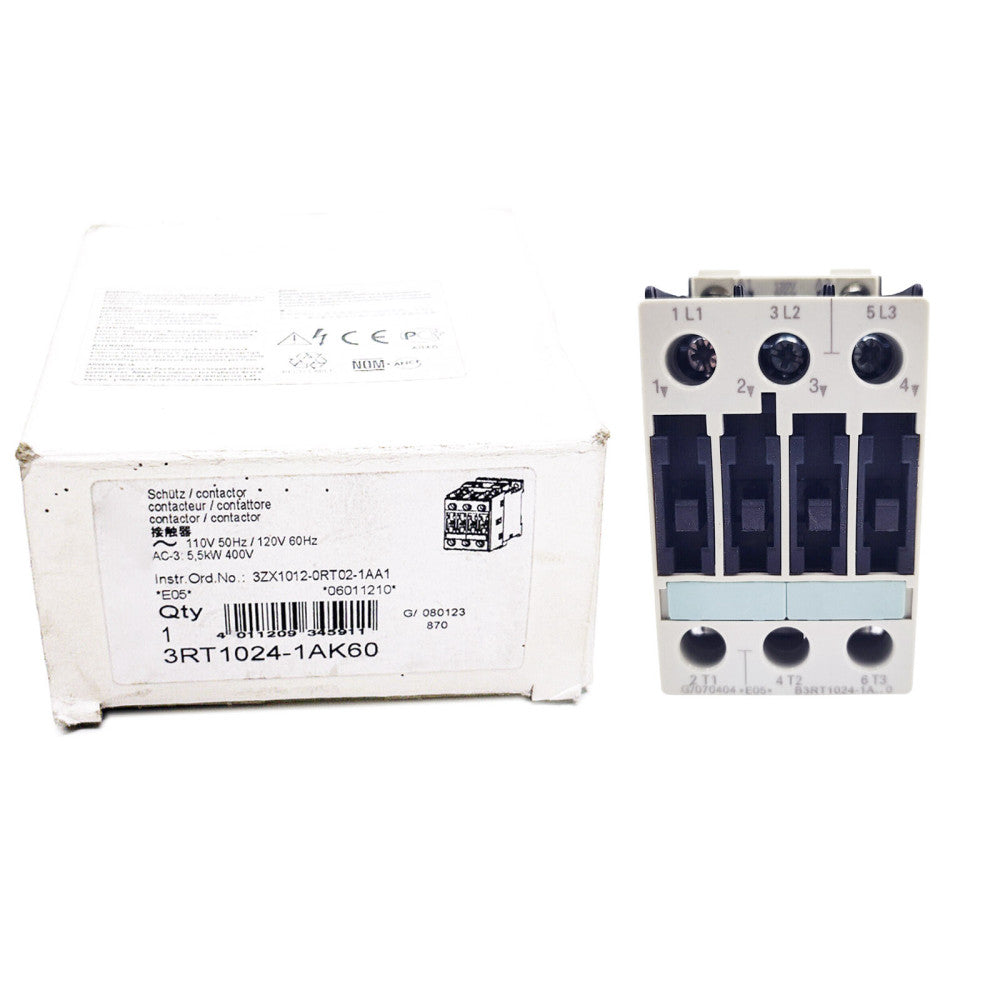 One Brand New Siemens 3RT1024-1AK60 Motor Starter Contactor 3RT10241AK60