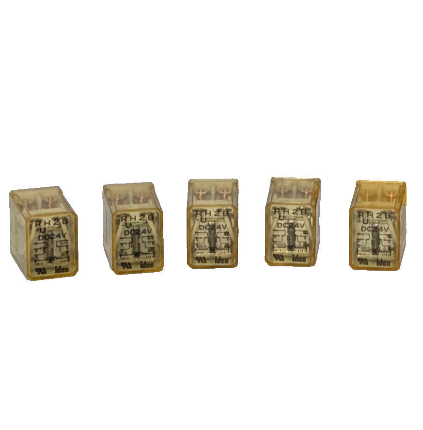 Lot of 5: IDEC RH2B-U 24VDC General Use 8-Pin Relays, Made in Japan