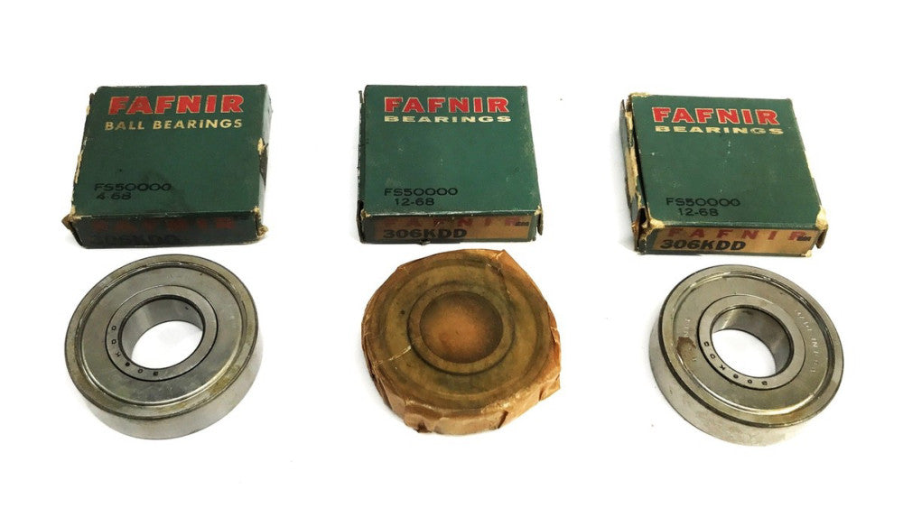 Fafnir Steel Seal Ball Bearing 306KDD [Lot of 3] NOS