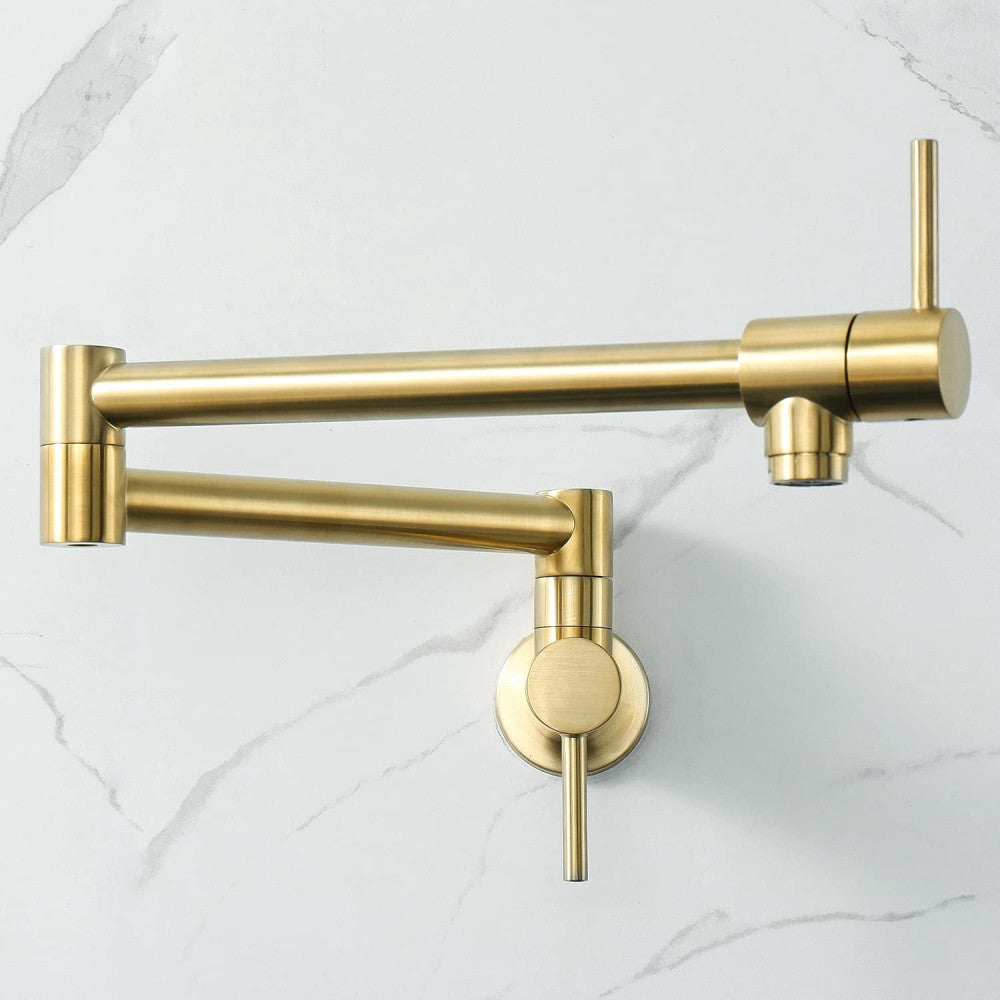 Pot Filler Folding Faucets,Wall Mount Pot Filler Kitchen Faucet Solid Brass,S...