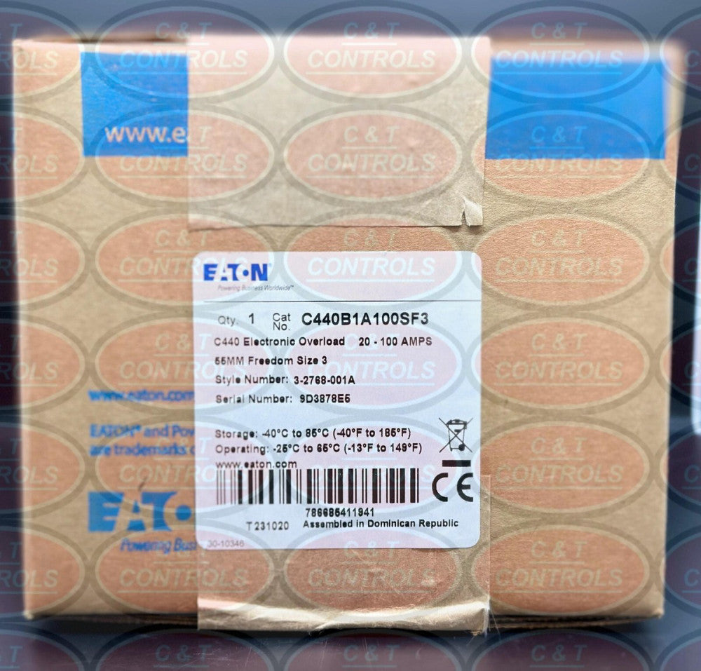 Eaton C440B1A100SF3 Size 3 20A-100A C440 Electronic Overload Relay New In Box US