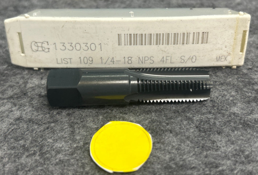 OSG 1330301 STANDARD PIPE TAP 1/4" - 18  NPS 4 FLUTES HSS