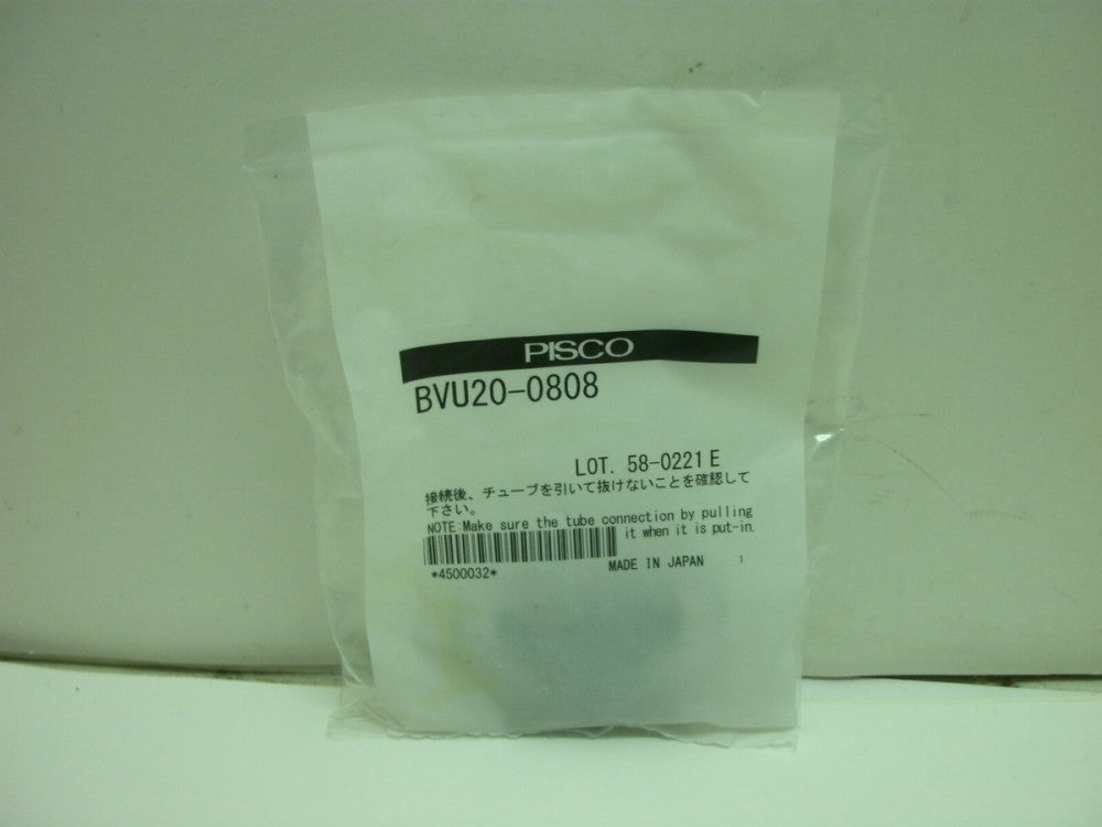 PISCO BVU20-0808 SHUT OFF & ON BALL VALVE 8mm PUSH TO CONNECT NEW IN BAG