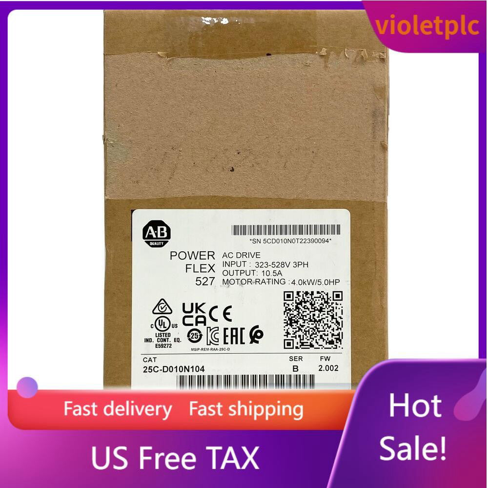 Free Tax 25C-D010N104 PowerFlex 527 VFD 4kW 5HP SER B 323-528V AB 25C-D010N104