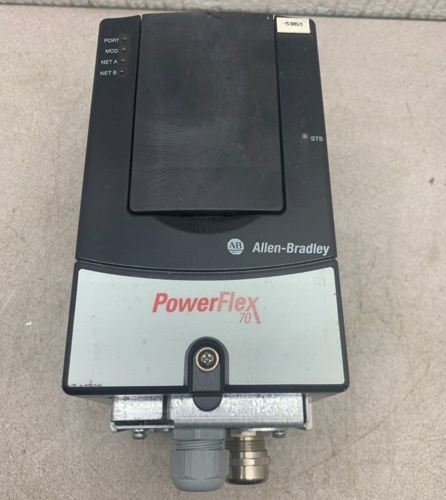 USED ALLEN-BRADLEY 2HP POWERFLEX 70 DRIVE 20AE2P7A0AYNNNC0 SERIES A