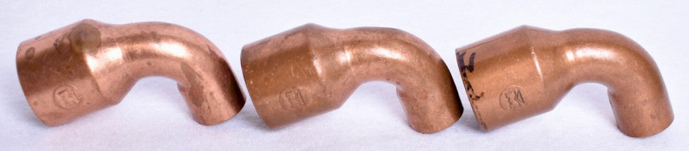3 Count Copper 1" X 1/2" 90° Reducing Elbows C X C
