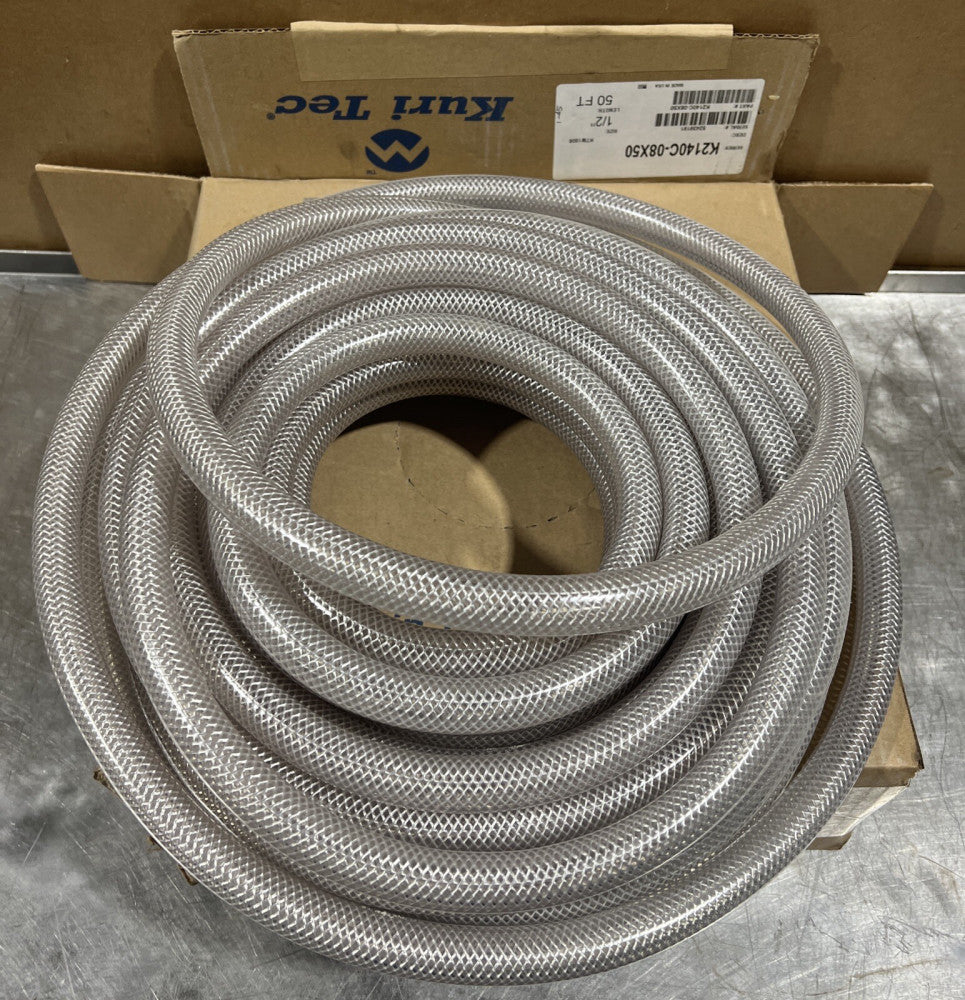 Kuri Tec K2140C-08x50 Clear BRAID 1/2”X50FT COIL Nos Surplus