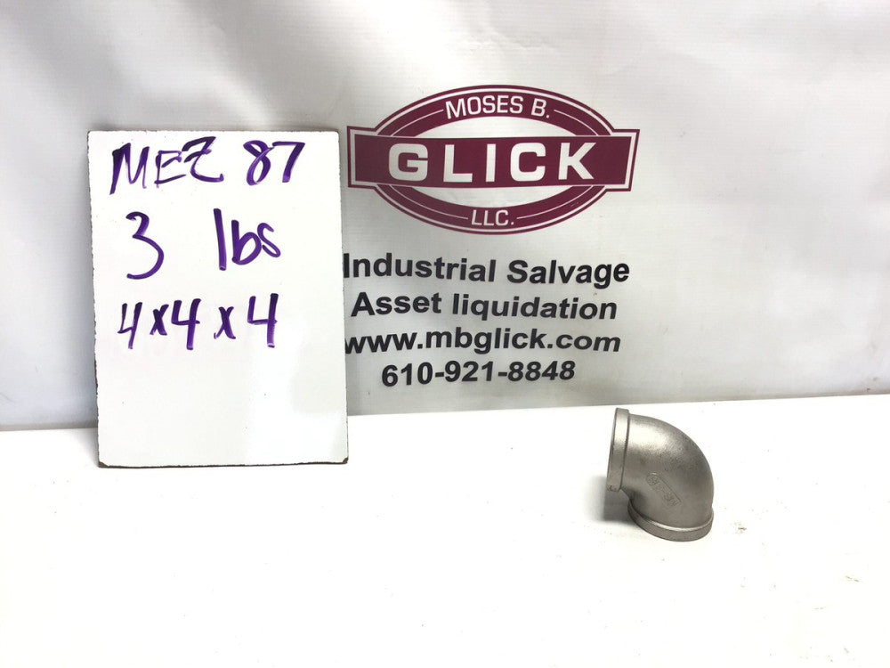 1-1/2" STAINLESS STEEL 90` PIPE FITTING ELBOW, 150-1-1/2 MB-316