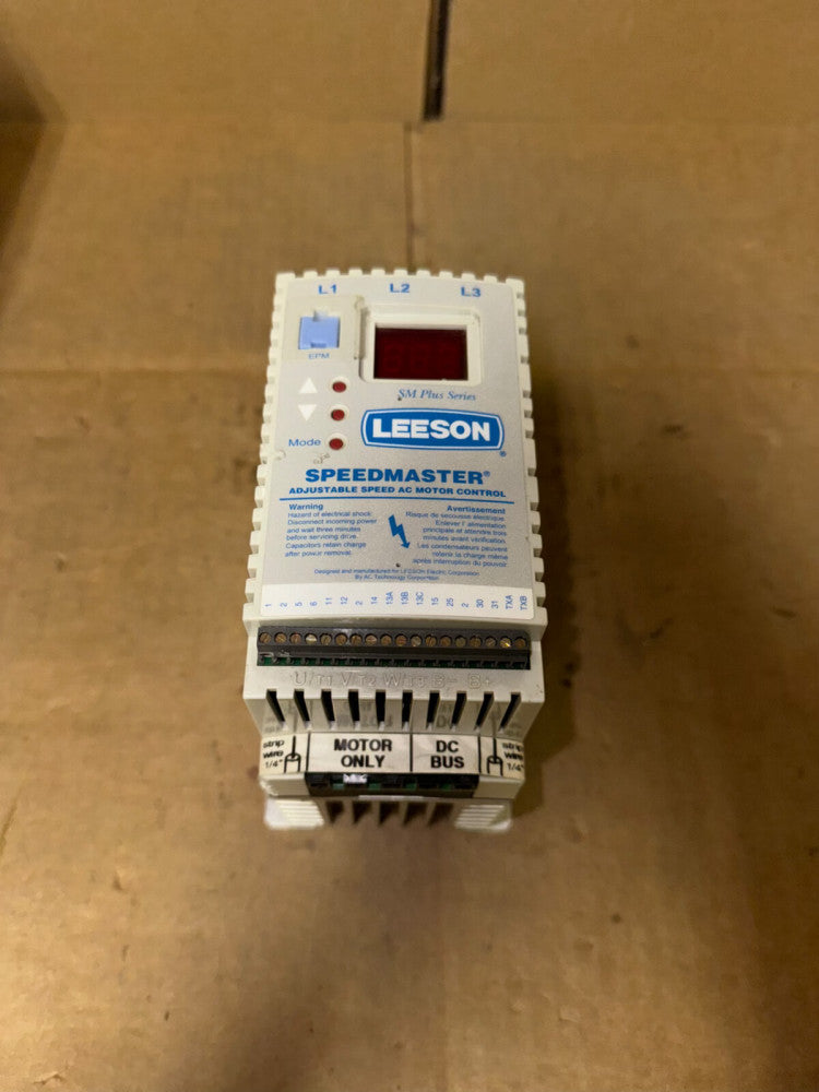 LEESON 174462.00 VARIABLE SPEED AC DRIVE, 2-HP, 400/480 VAC, USED! MAKE OFFER!