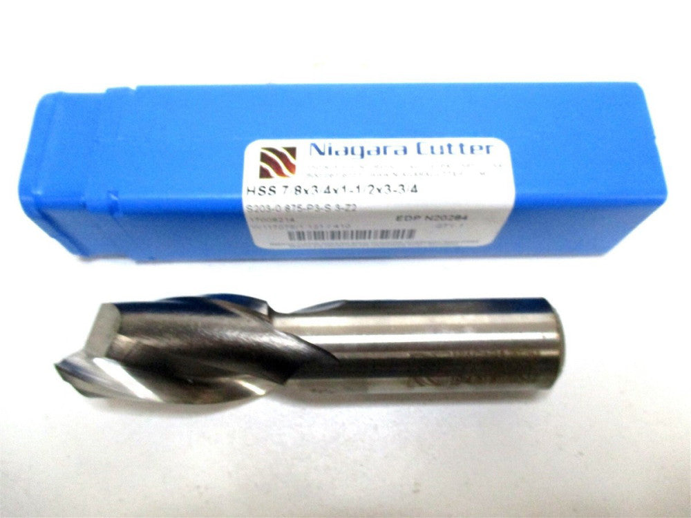 Niagara Cutter (N20284) 7/8 x 3/4 x 1-1/2 x 3-3/4 2F HSS SE RH Square End Mill