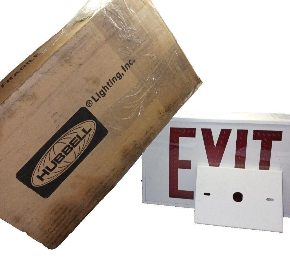 NEW HUBBELL EXIT SIGN 277 VAC CAT# LED-2-EM