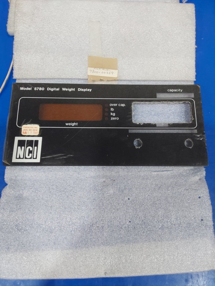 NCI, MODEL 5780 DIGITAL WEIGHT DISPLAY FRONT PANEL NEW WITH PLASTIC PEEL ON...