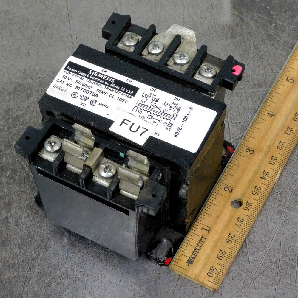 Siemens - MT0075A Industrial Control Transformer 240/480 V 75 VA 50/60 Hz