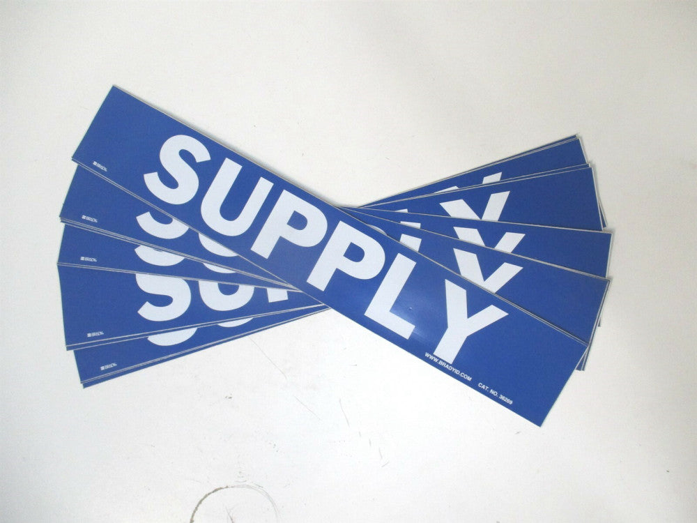 Brady (7281-1) 2-1/4" x 14" Vinyl Legend Supply Pipe Marker - Lot of 15