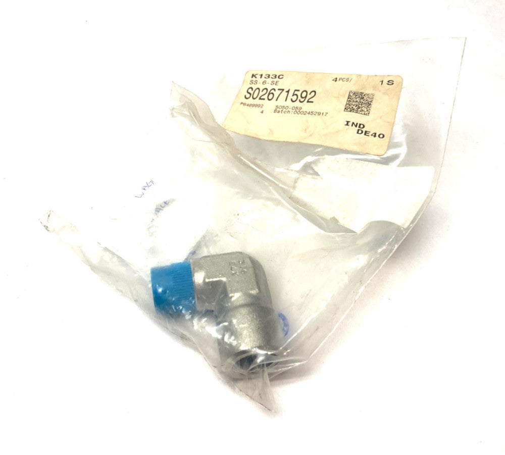 Swagelok SS-6-SE Stainless Steel Street Elbow 90 Degree 3/8" NPT M to F