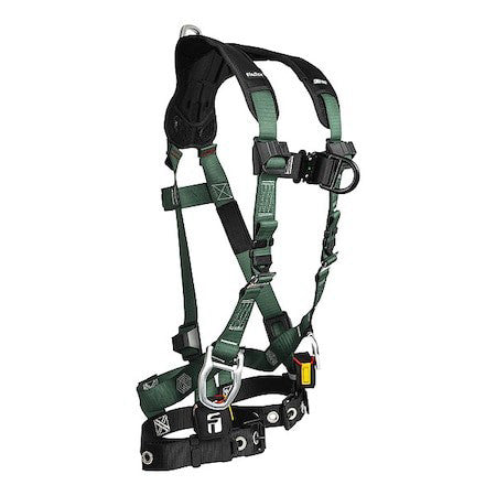 Falltech 19104Dlx Full Body Harness, L/Xl, 420 Lb, Quick-Connect Chest/ Tongue