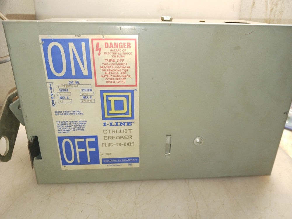 SQUARE D PFA34060GN 60 AMP BREAKER BUS PLUG FAP36060 3P 4W 277/480 VAC