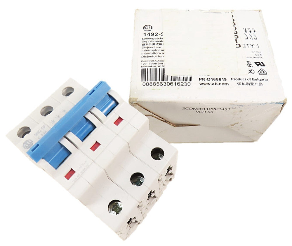 Allen Bradley 1492-SPM3C500 Supplementary Protector 50A  3-Pole  480/277V NIB