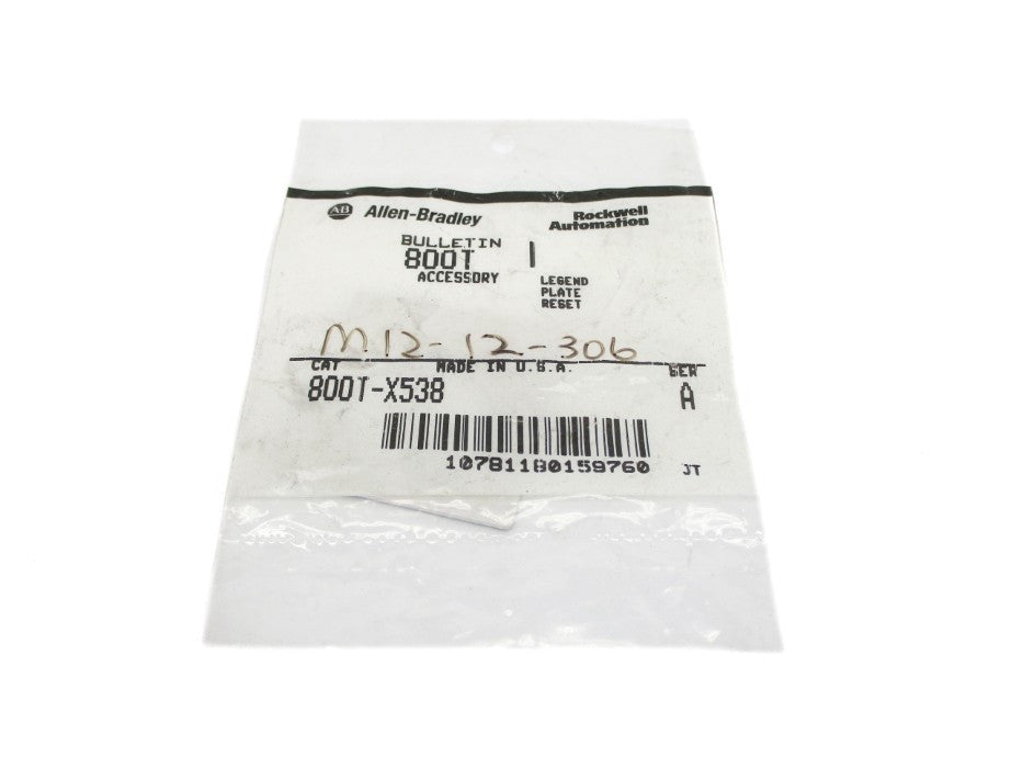 ALLEN BRADLEY 800T-X538 SER. A NSMP