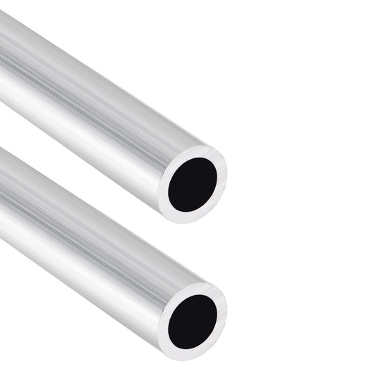2Pcs Aluminum Round Tube 300mmX20mmX15mm Seamless Aluminum Straight Tubing