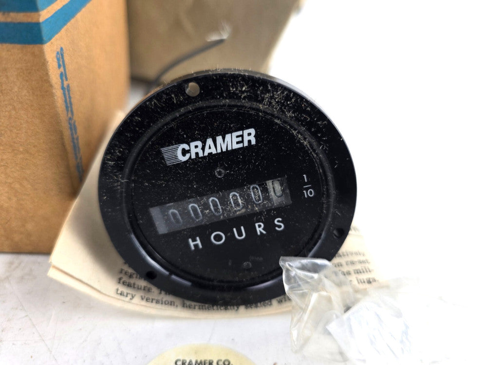 NOS Vintage CRAMER 635G Hour Meter Gauge HRS/TENS 115V 60Hz X4777