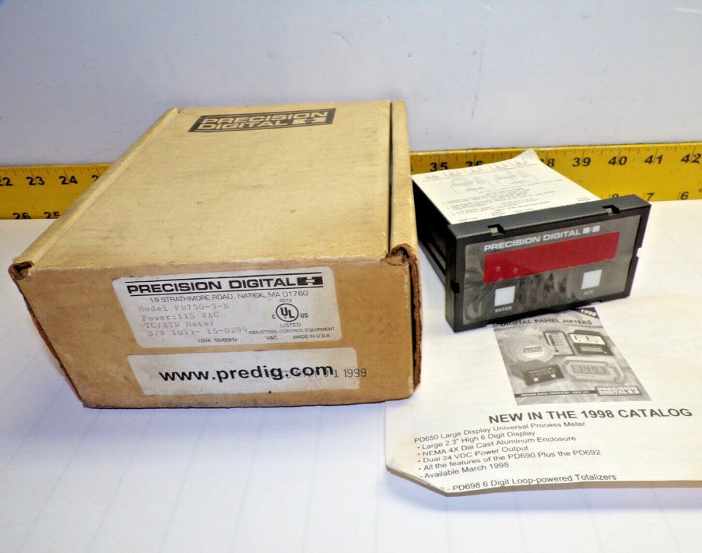 NEW PRECISION DIGITAL 6 DIGIT UNIVERSAL TEMPERATURE METER 115 VAC  PD750-3-N