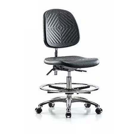 Zoro Select Br-Ncr-Pmbch-Mb-Cr-T1-A0-Cf-Cc-Blk Clean Room Chair Ergonomic