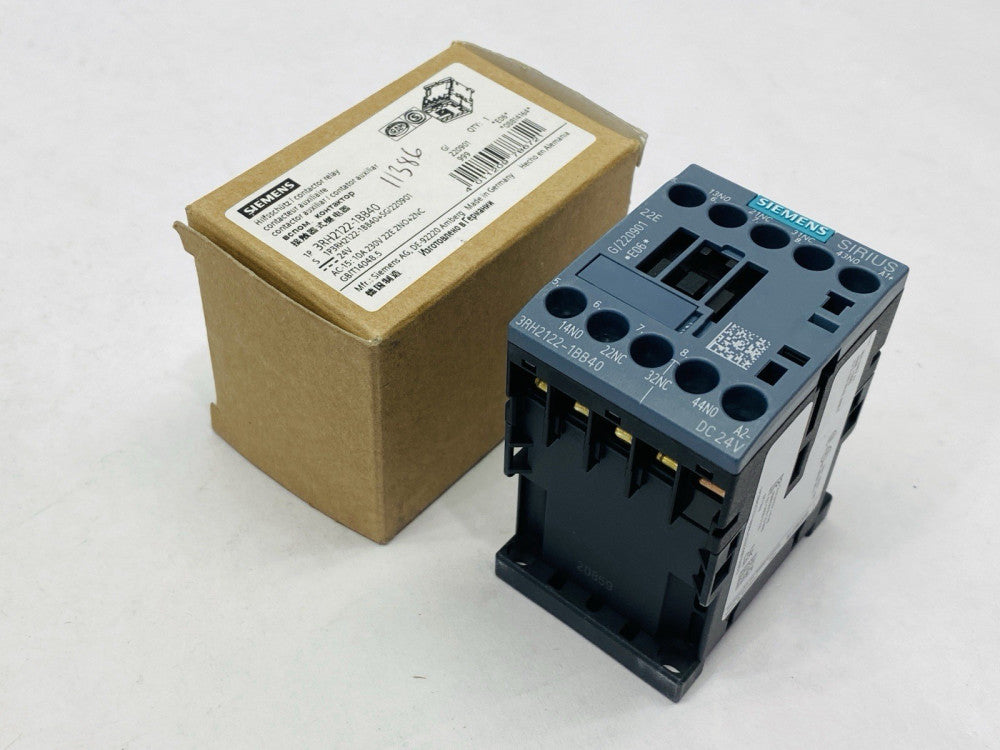Siemens 3RH2122-1BB40 Contactor Relay 2 NO + 2 NC 24VDC