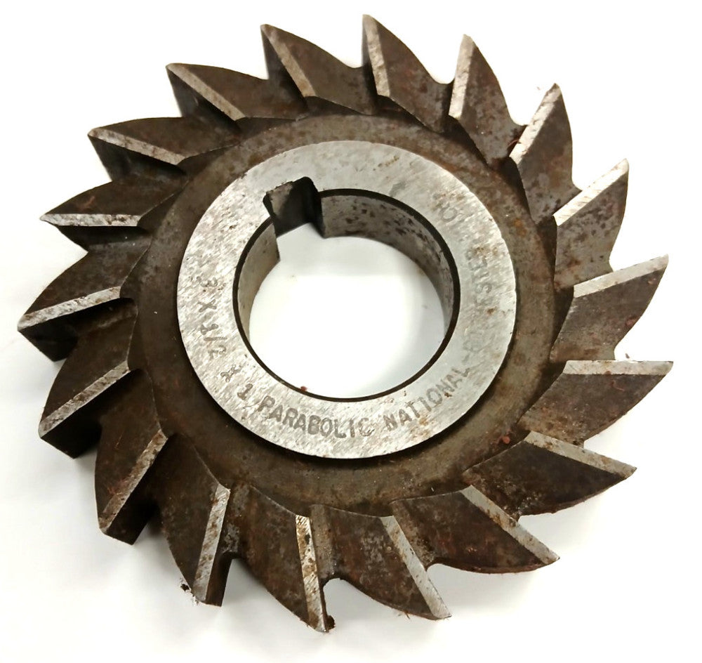 PARABOLIC NATIONAL SIDE MILLING CUTTER STRAIGHT TOOTH 3 X 1/2 X 1  18 TEETH