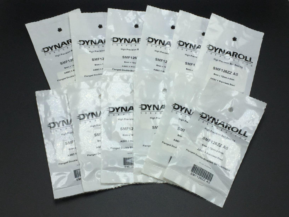 DYNAROLL SMF126ZZ-A5 HIGH PRECISION BALL BEARING BORE 6MM (QTY 12) 