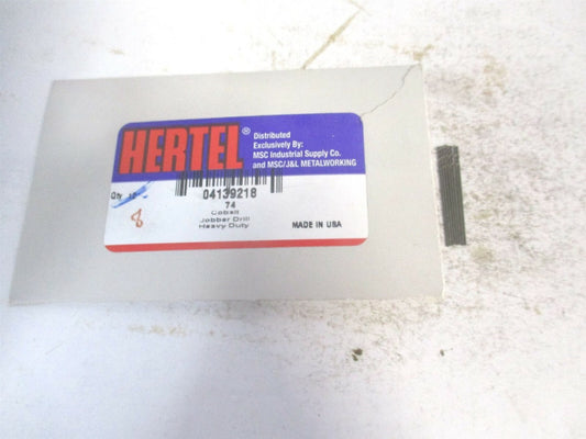 (04139218) #74 135° 1/4" x 1" OAL Cobalt RH Tapered Jobber Drill - Pack of 8